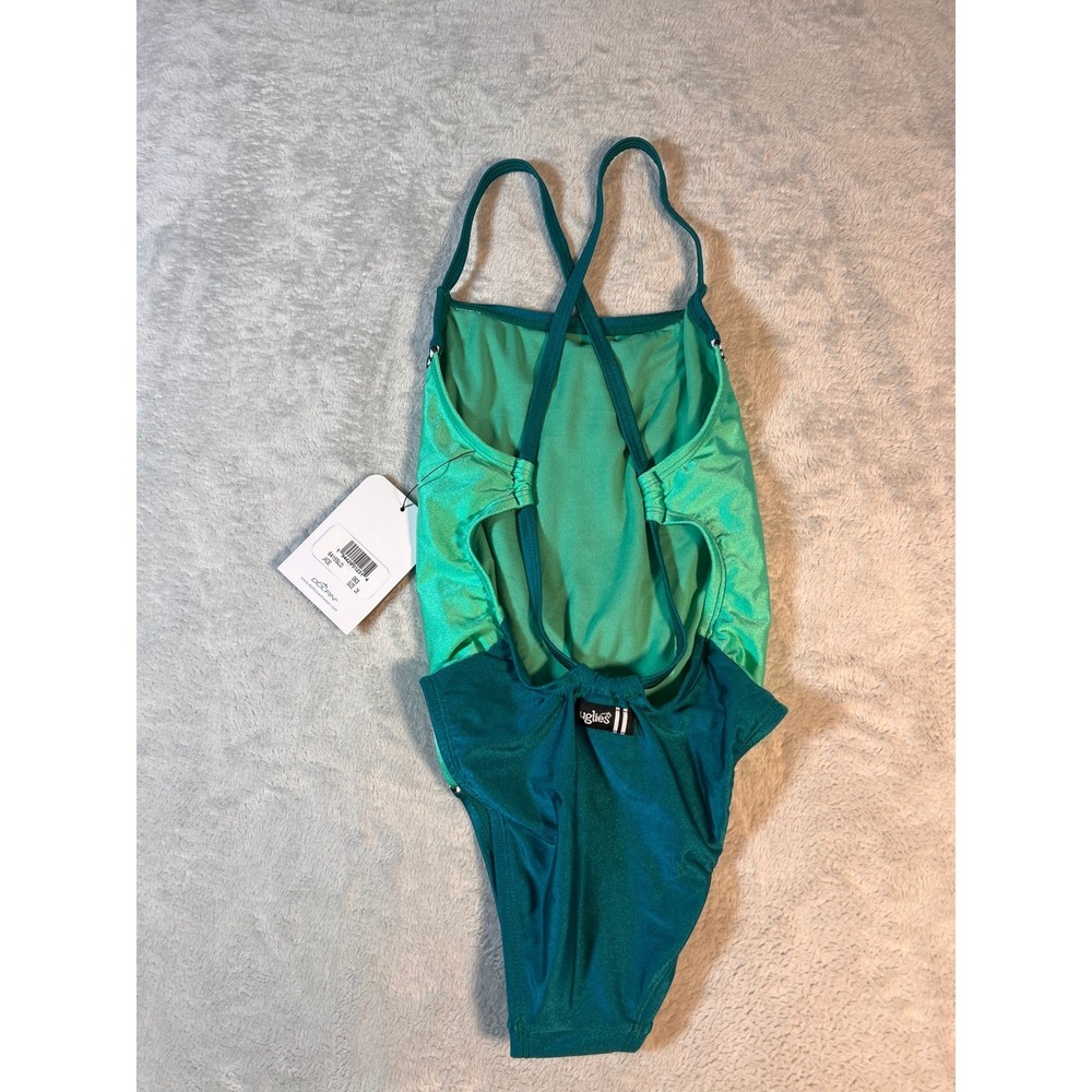 Dolfin Uglies Women's Size 28 Jade Green Diamondback One Piece Swimsuit New - Picture 5 of 10